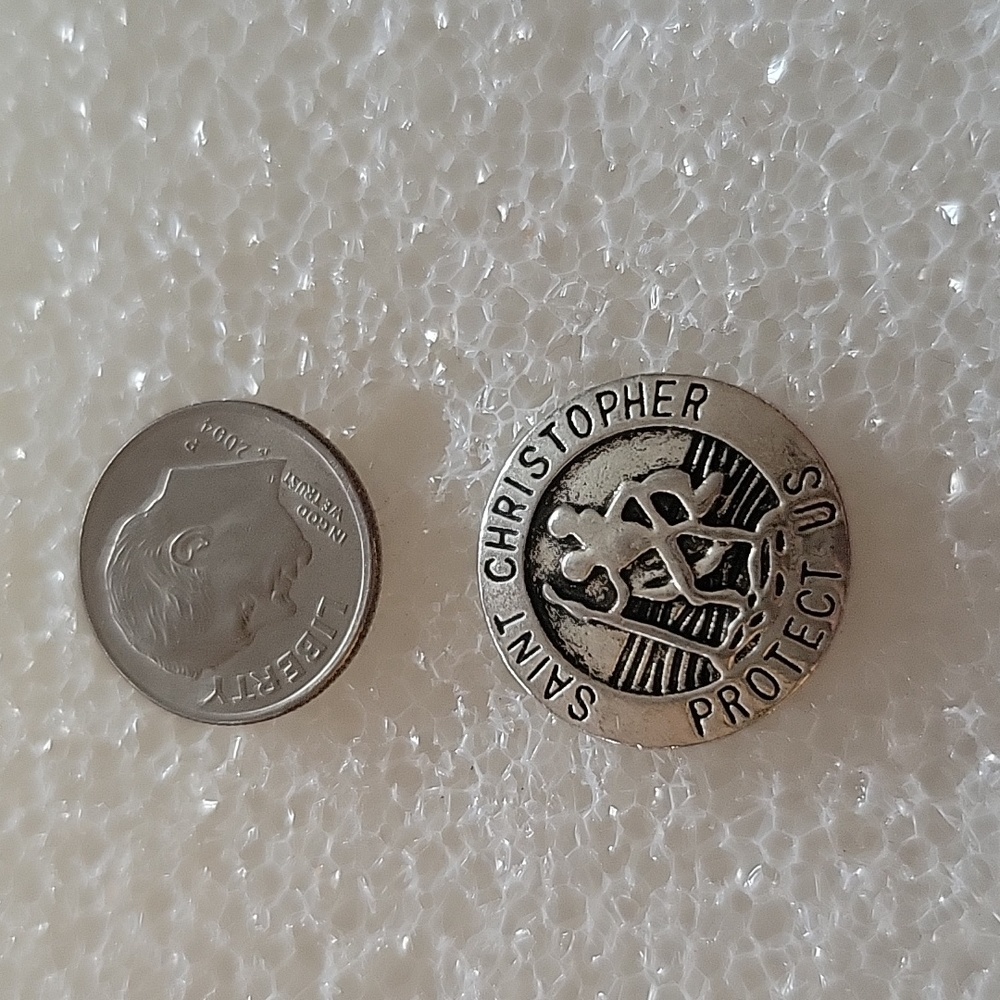 St Christopher Ginger Snap Button 18MM Metal
